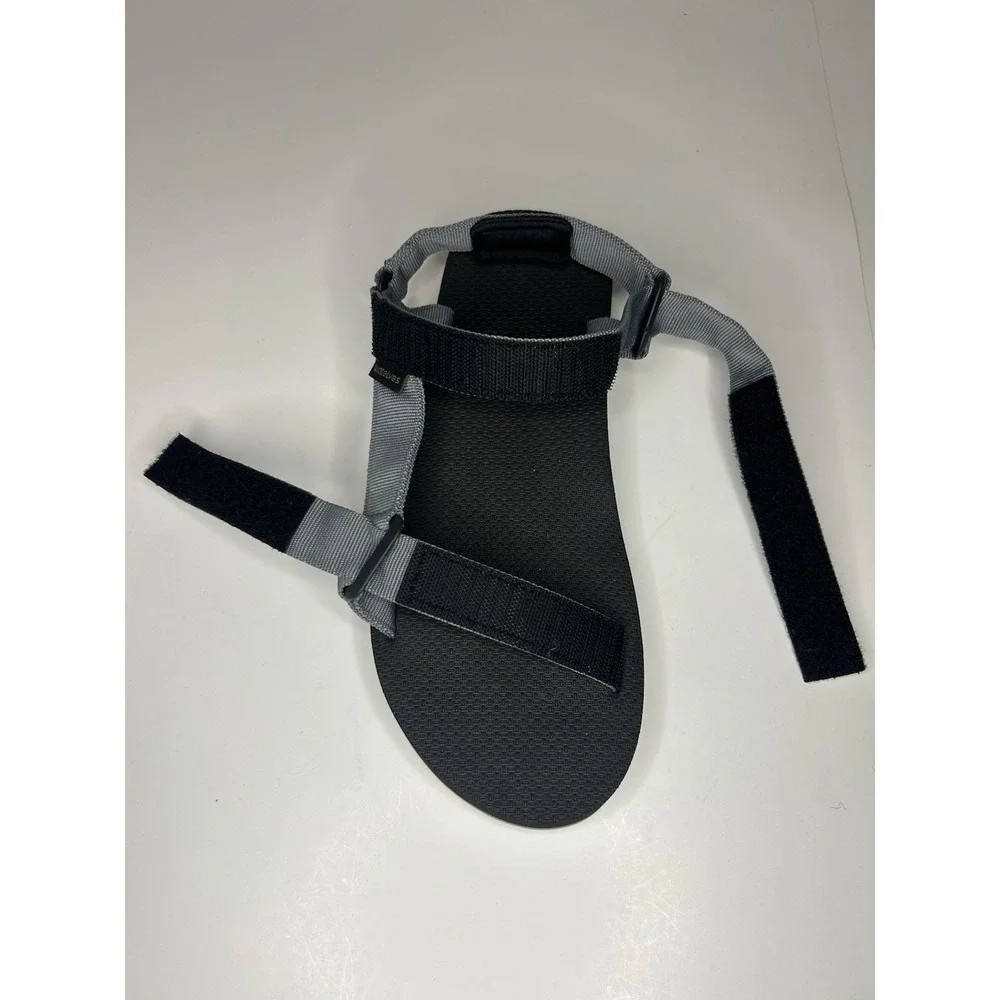 Watelves Mens Grey Sport Sandals Adjustable Strap Size 43/10 Hiking Casual Shoes